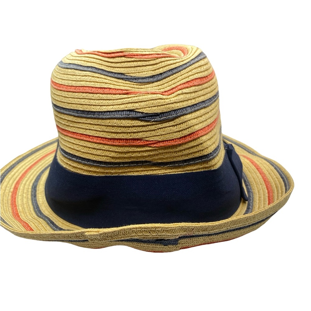Tory Burch Navy and Red Striped Fedora - Picture 5 of 5